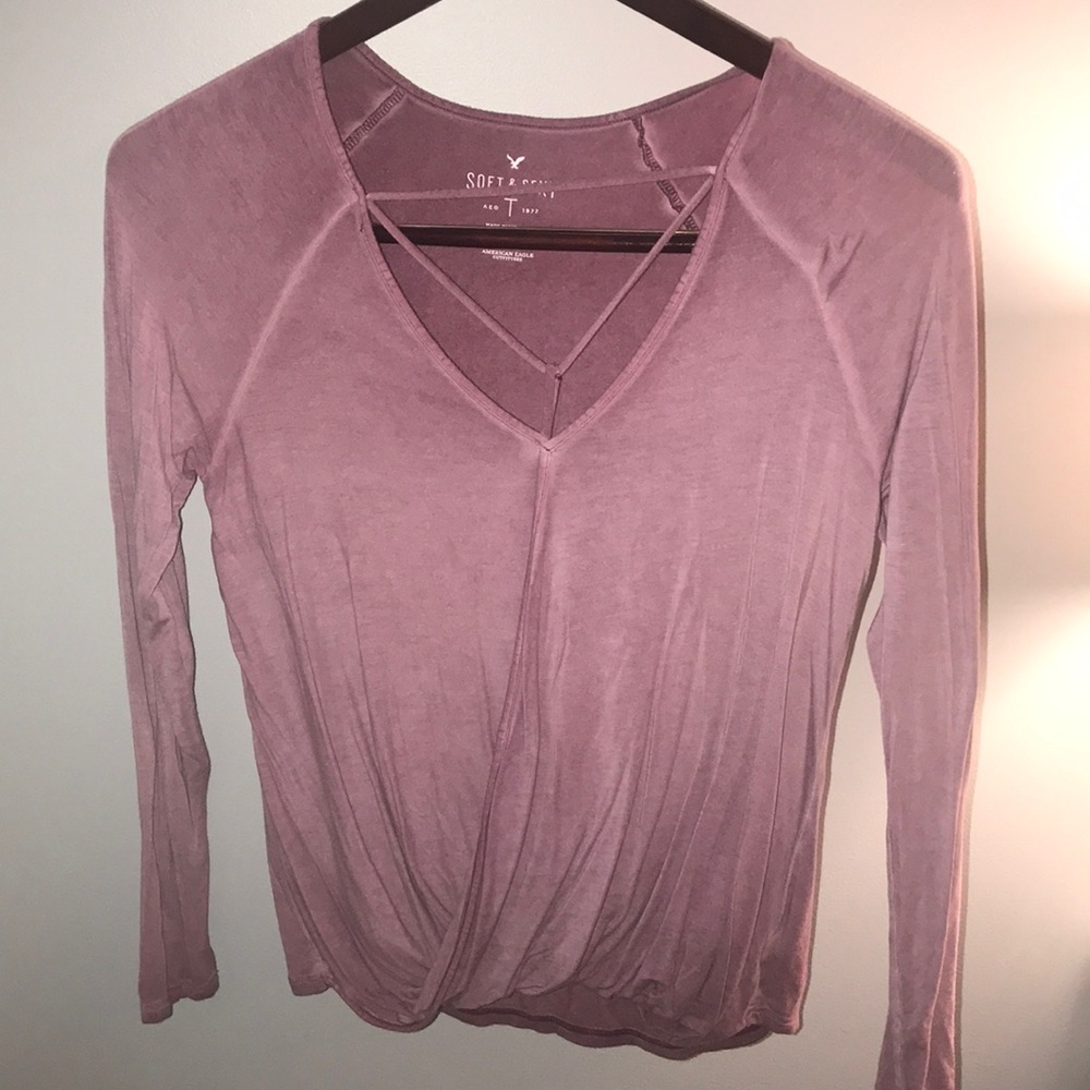 American Eagle Dark Pink Longsleeve